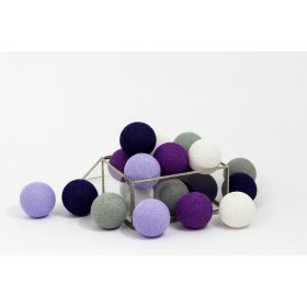 Cotton shining LED balls Cotton Balls - purple, cotton love